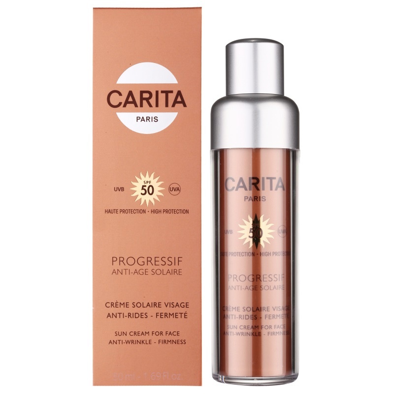 CARITA Paris Progressif Anti Age Solaire Sun Cream For Face Anti Wrinkle Firmness SPF50